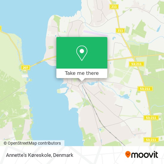 Annette's Køreskole map