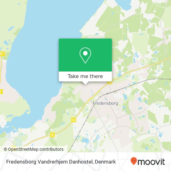 Fredensborg Vandrerhjem Danhostel map