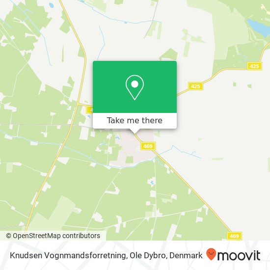 Knudsen Vognmandsforretning, Ole Dybro map