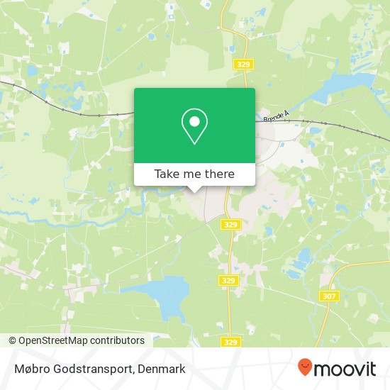 Møbro Godstransport map