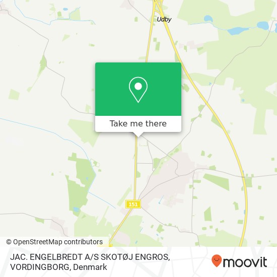 JAC. ENGELBREDT A / S SKOTØJ ENGROS, VORDINGBORG map