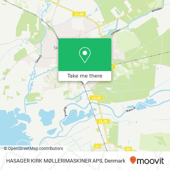 HASAGER KIRK MØLLERIMASKINER APS map