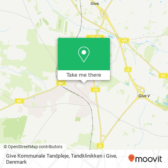 Give Kommunale Tandpleje, Tandklinikken i Give map