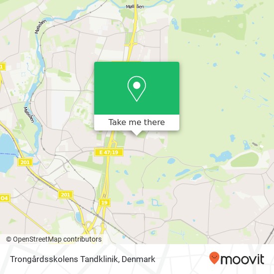 Trongårdsskolens Tandklinik map
