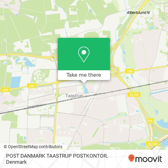 POST DANMARK TAASTRUP POSTKONTOR map