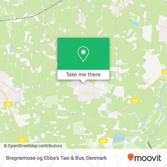 Bregnemose og Ebbe's Taxi & Bus map