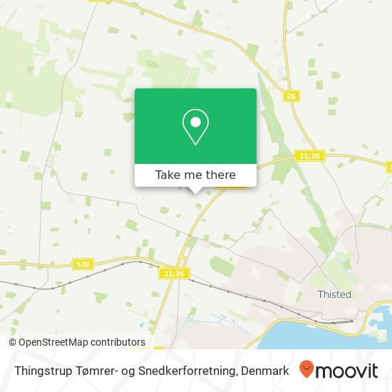 Thingstrup Tømrer- og Snedkerforretning map