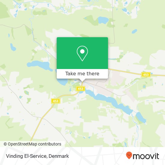 Vinding El-Service map