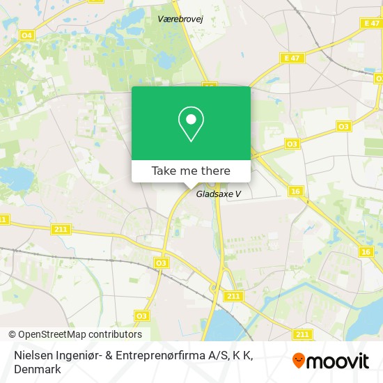 Nielsen Ingeniør- & Entreprenørfirma A / S, K K map