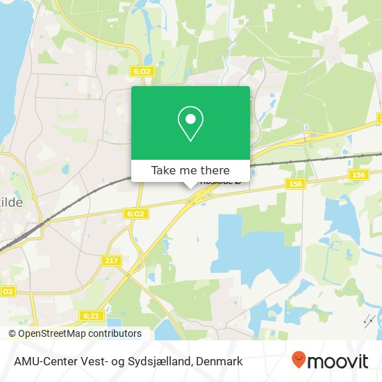AMU-Center Vest- og Sydsjælland map