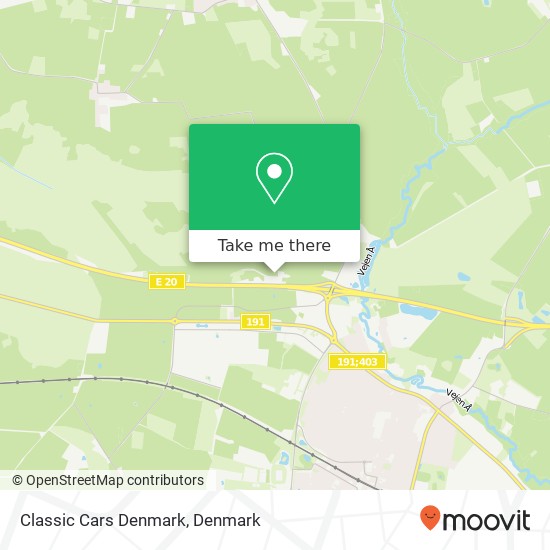 Classic Cars Denmark map