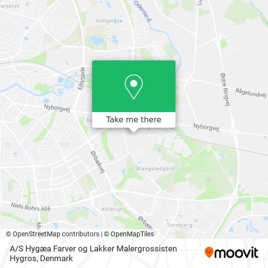 A / S Hygæa Farver og Lakker Malergrossisten Hygros map