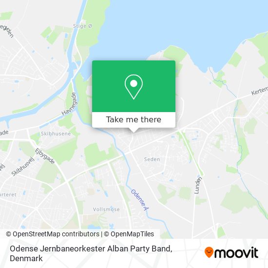 Odense Jernbaneorkester Alban Party Band map