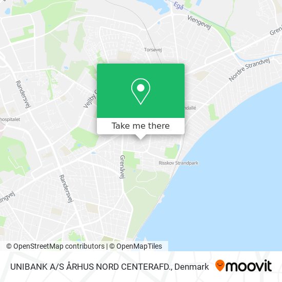 UNIBANK A / S ÅRHUS NORD CENTERAFD. map