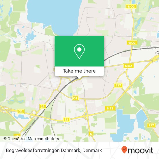 Begravelsesforretningen Danmark map