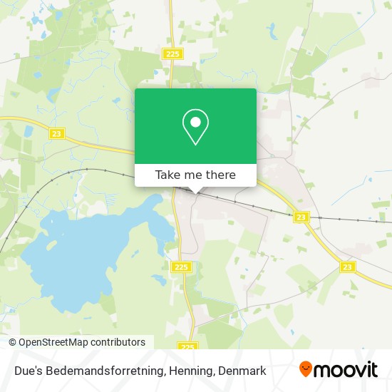 Due's Bedemandsforretning, Henning map