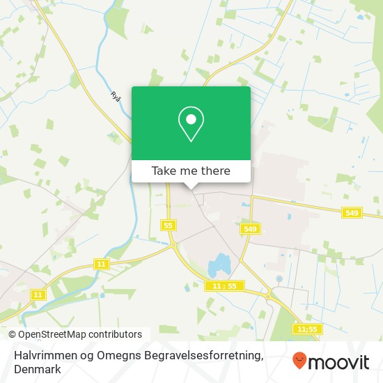 Halvrimmen og Omegns Begravelsesforretning map