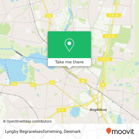 Lyngby Begravelsesforretning map