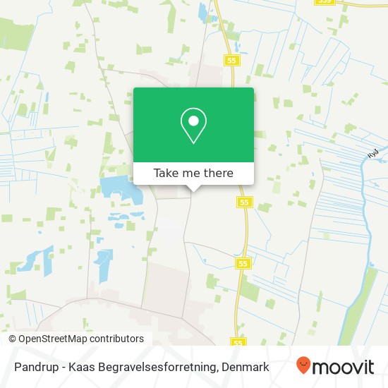 Pandrup - Kaas Begravelsesforretning map