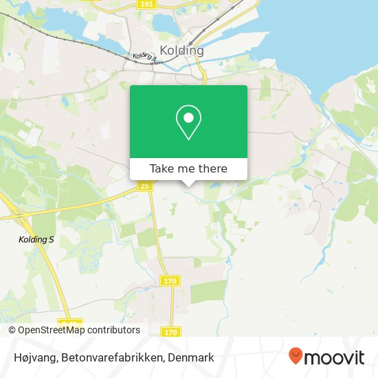 Højvang, Betonvarefabrikken map