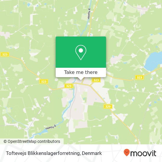 Toftevejs Blikkenslagerforretning map