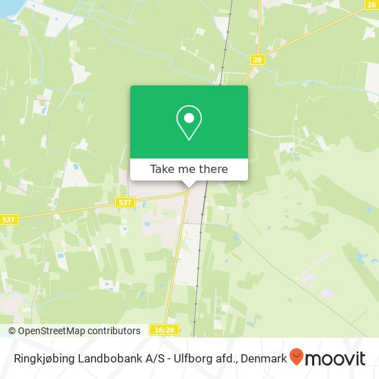 Ringkjøbing Landbobank A / S - Ulfborg afd. map