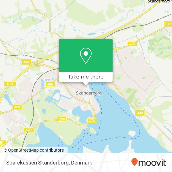 Sparekassen Skanderborg map