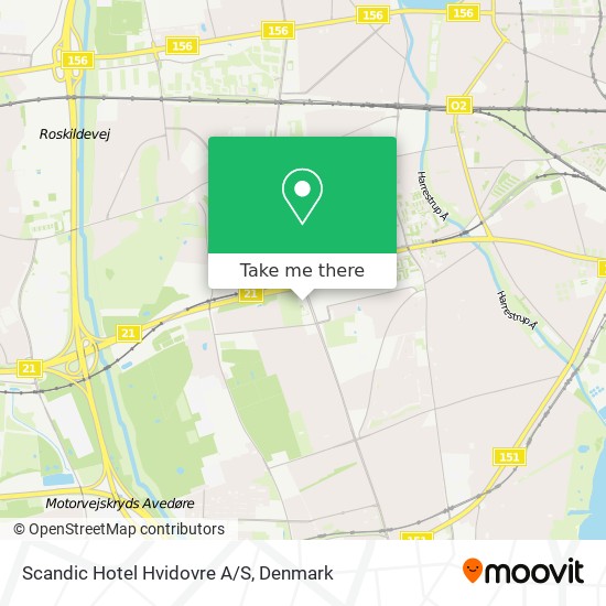 Scandic Hotel Hvidovre A/S map