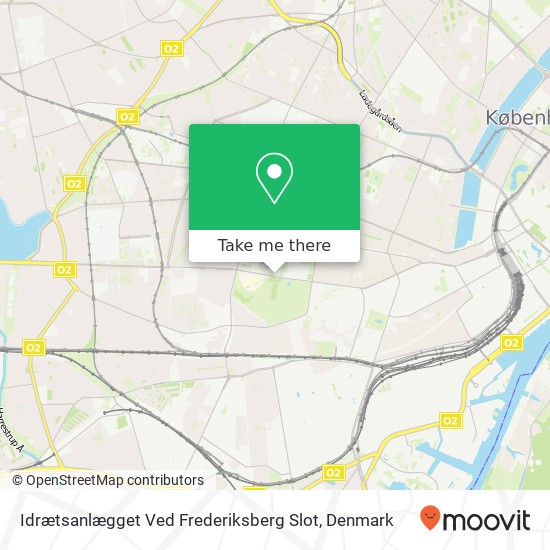 Idrætsanlægget Ved Frederiksberg Slot map