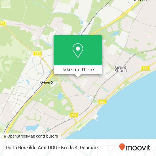 Dart i Roskilde Amt DDU - Kreds 4 map