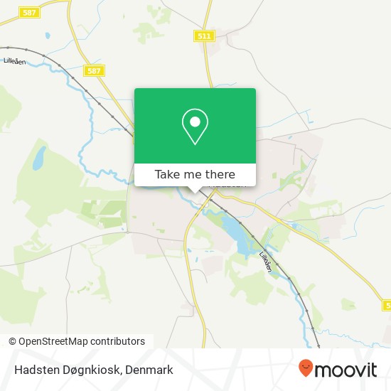 Hadsten Døgnkiosk map