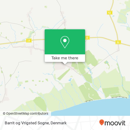 Barrit og Vrigsted Sogne map