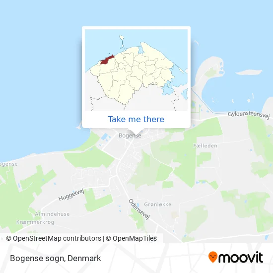 Bogense sogn map
