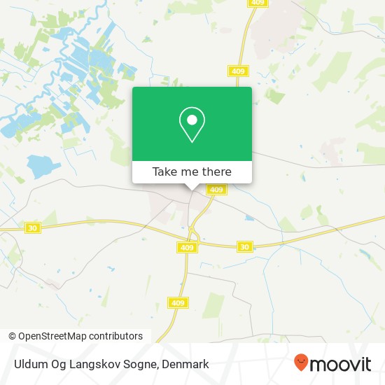 Uldum Og Langskov Sogne map