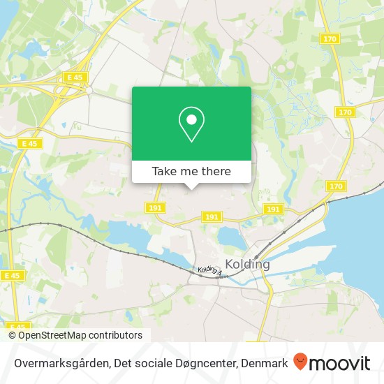 Overmarksgården, Det sociale Døgncenter map