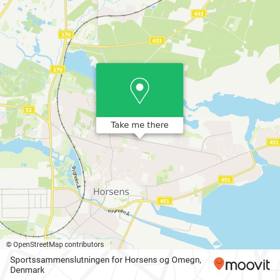 Sportssammenslutningen for Horsens og Omegn map