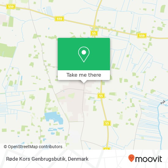 Røde Kors Genbrugsbutik map