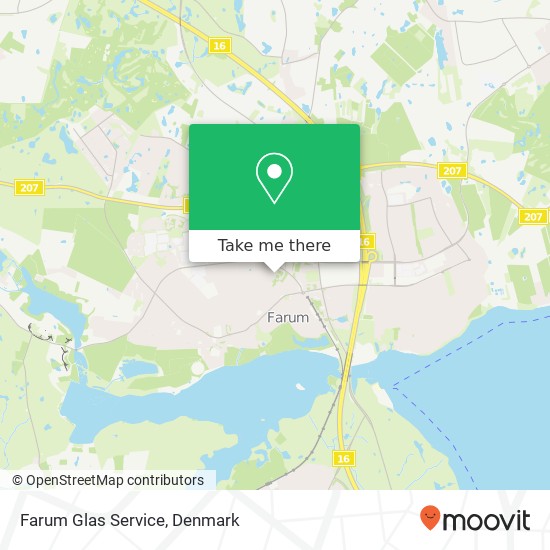 Farum Glas Service map