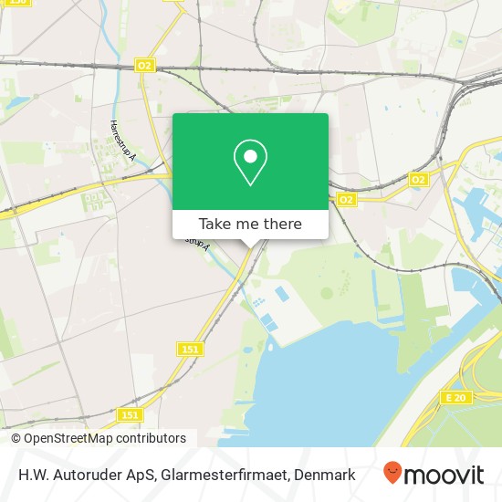 H.W. Autoruder ApS, Glarmesterfirmaet map