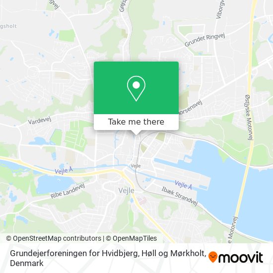 Grundejerforeningen for Hvidbjerg, Høll og Mørkholt map
