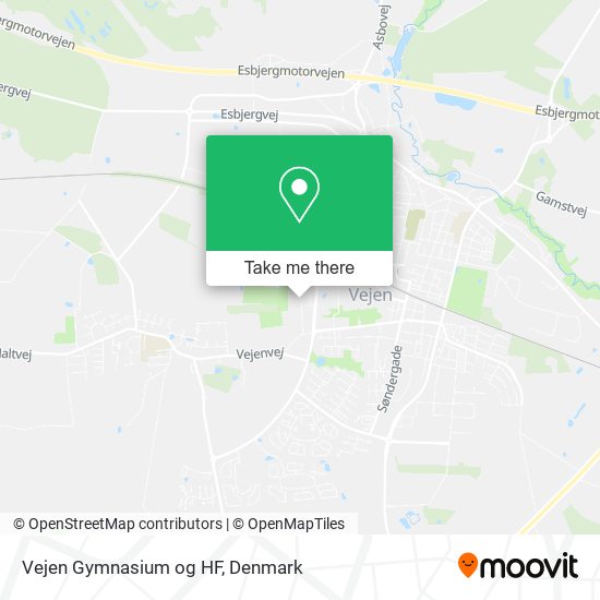 Vejen Gymnasium og HF map