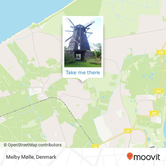 Melby Mølle map