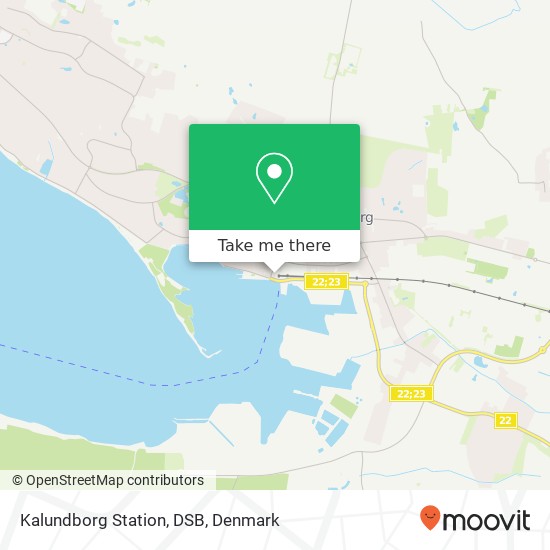 Kalundborg Station, DSB map