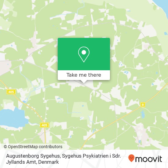 Augustenborg Sygehus, Sygehus Psykiatrien i Sdr. Jyllands Amt map