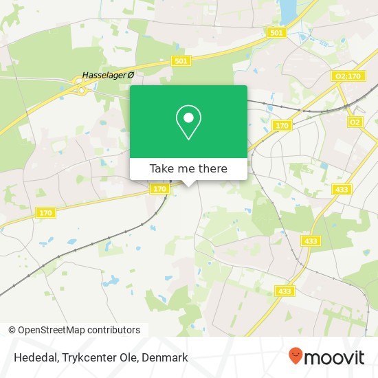 Hededal, Trykcenter Ole map