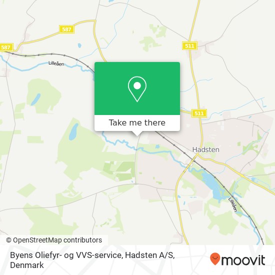 Byens Oliefyr- og VVS-service, Hadsten A / S map