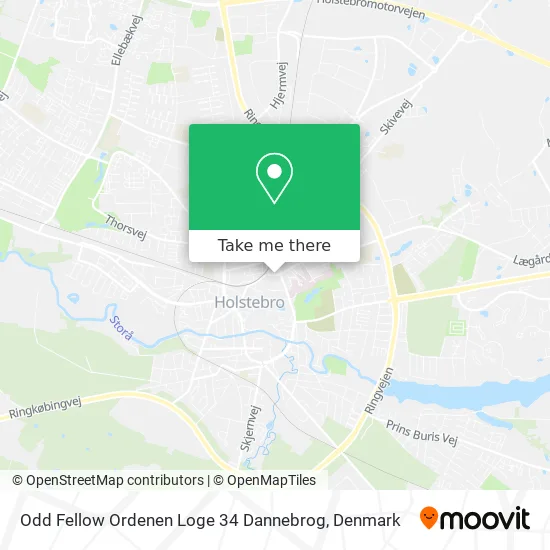 Odd Fellow Ordenen Loge 34 Dannebrog map