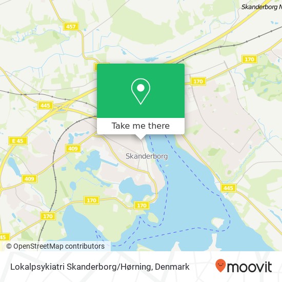 Lokalpsykiatri Skanderborg / Hørning map