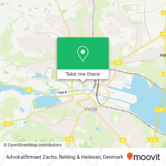 Advokatfirmaet Zacho, Rehling & Heilesen map