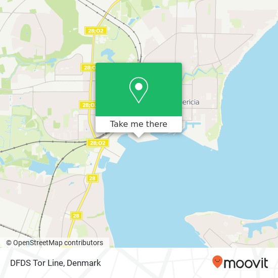 DFDS Tor Line map